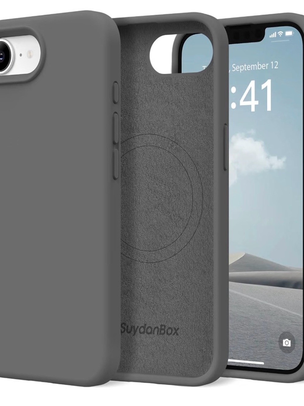 Protective Silicone iPhone 17e/16e Case - Charcoal Gray